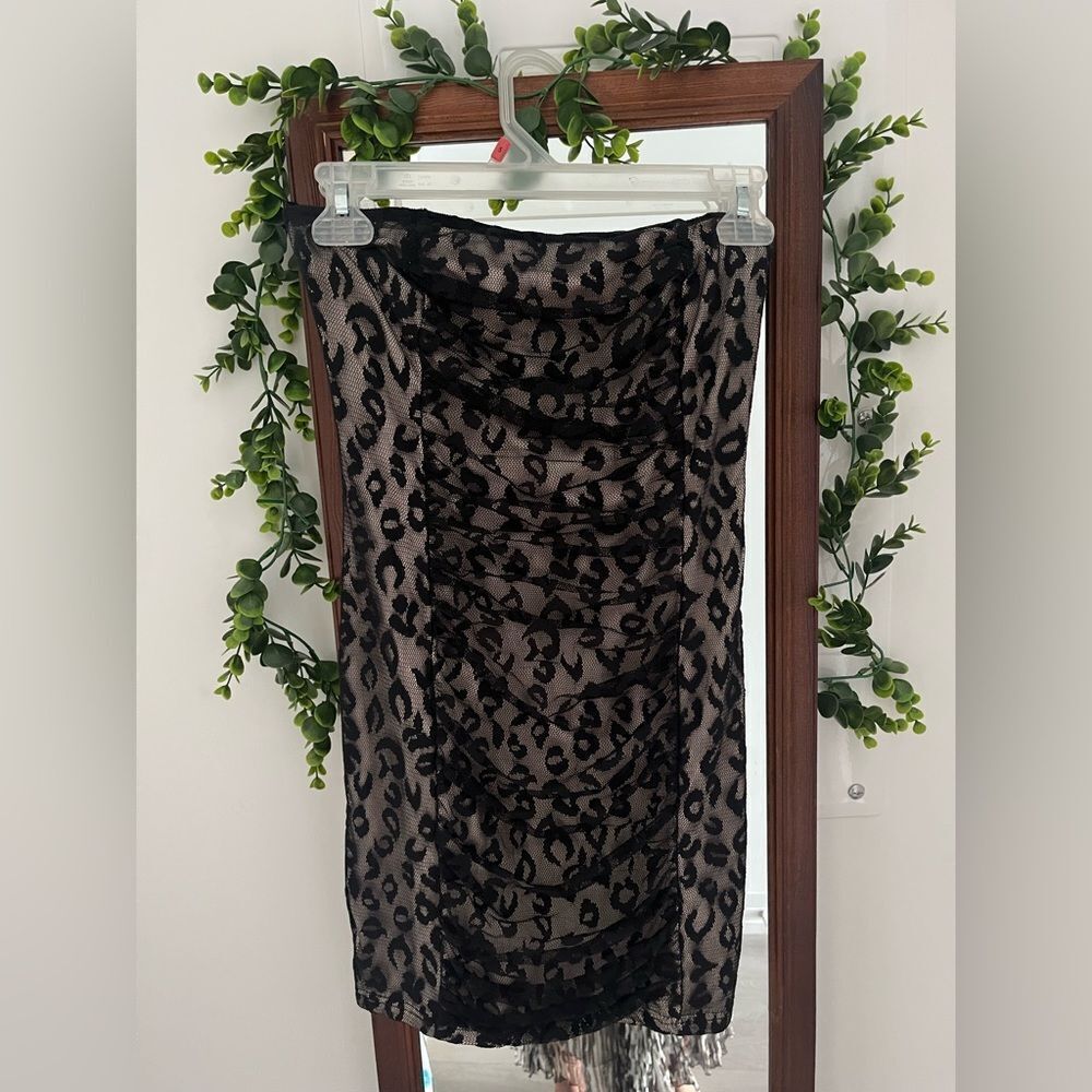 Forever 21 Strapless Cheetah Dress